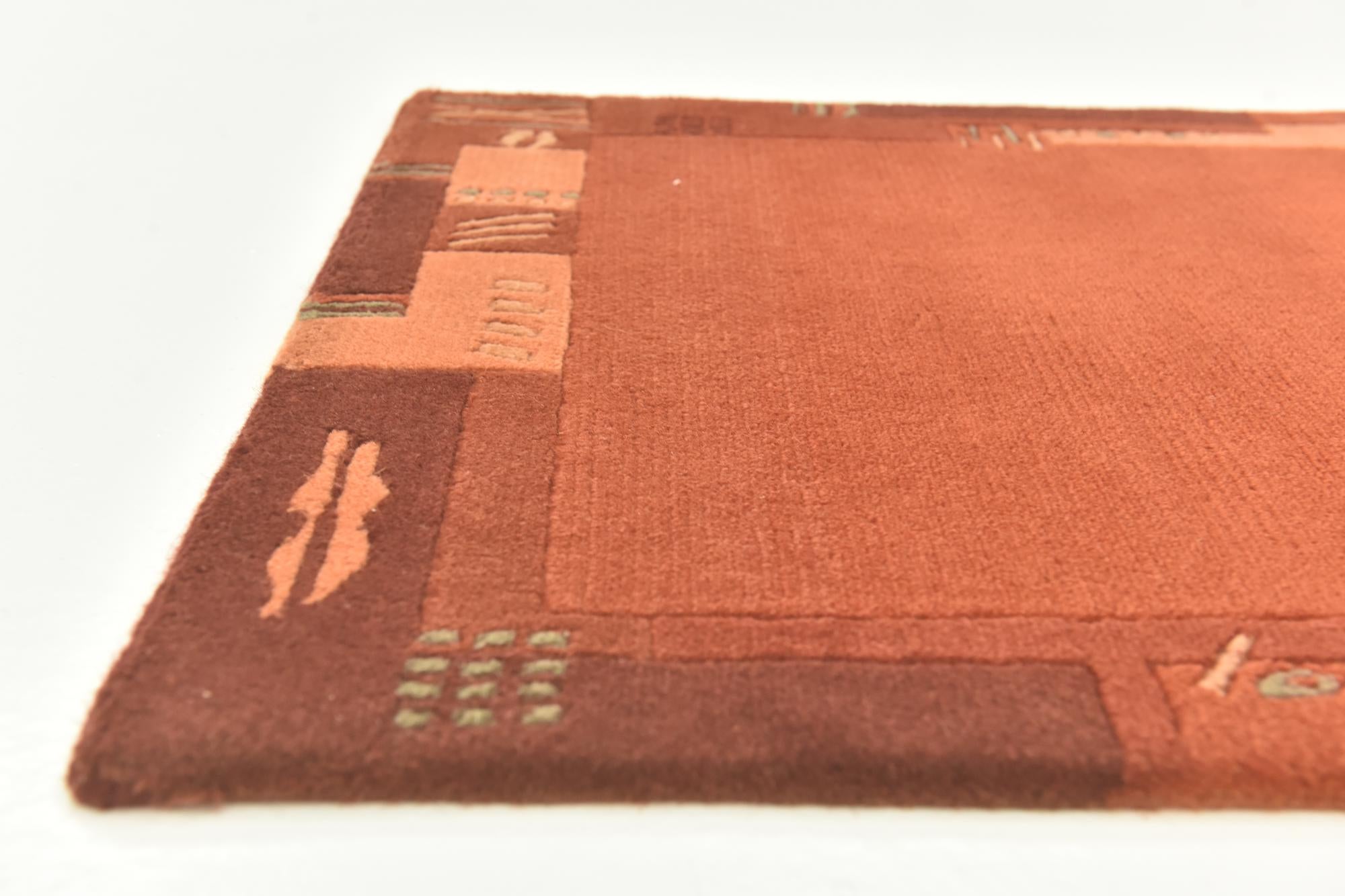 2' 4 x 4' 5 Hand Knotted Nepal Wool Rug