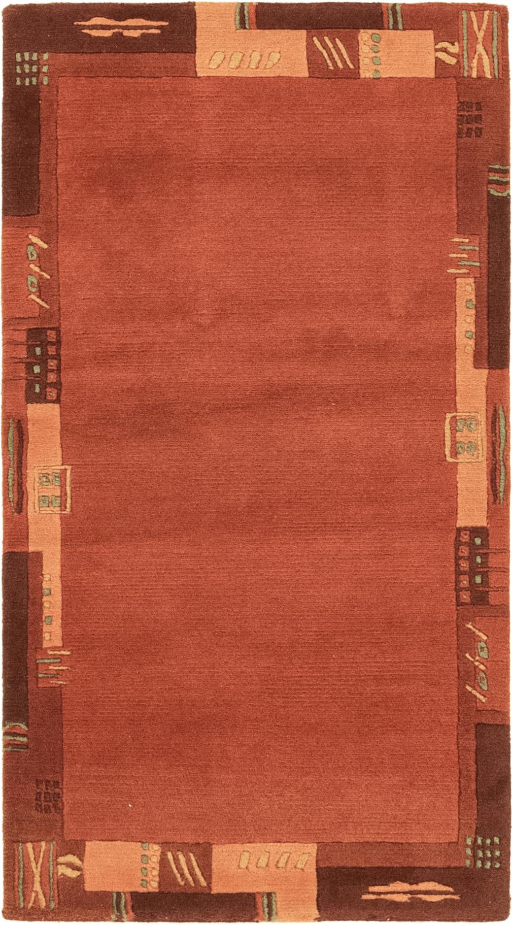 2' 4 x 4' 5 Hand Knotted Nepal Wool Rug