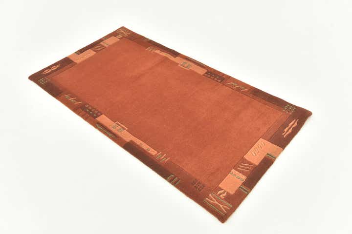 2' 4 x 4' 5 Hand Knotted Nepal Wool Rug