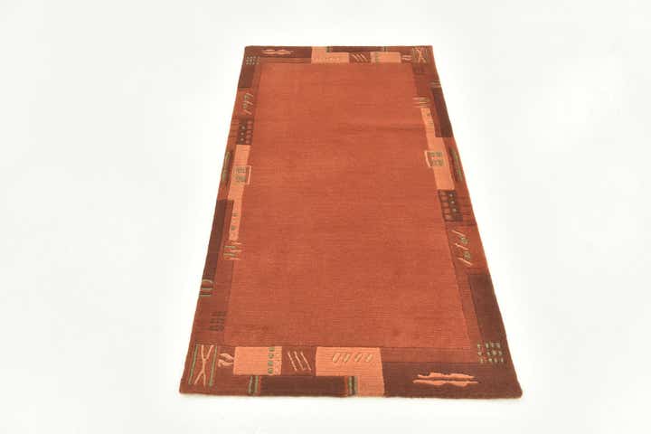 2' 4 x 4' 5 Hand Knotted Nepal Wool Rug
