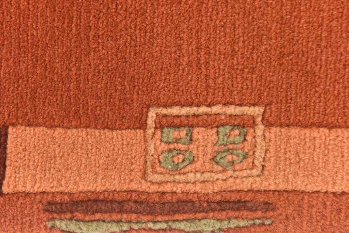 2' 4 x 4' 5 Hand Knotted Nepal Wool Rug