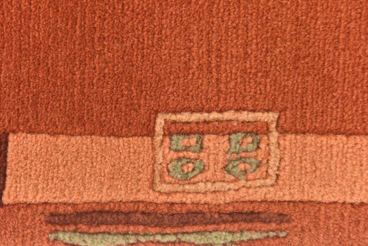 Detail image of 2' 4 x 4' 5 Hand Knotted Nepal Wool Rug