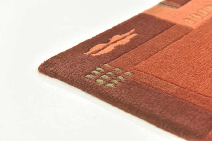 2' 4 x 4' 5 Hand Knotted Nepal Wool Rug