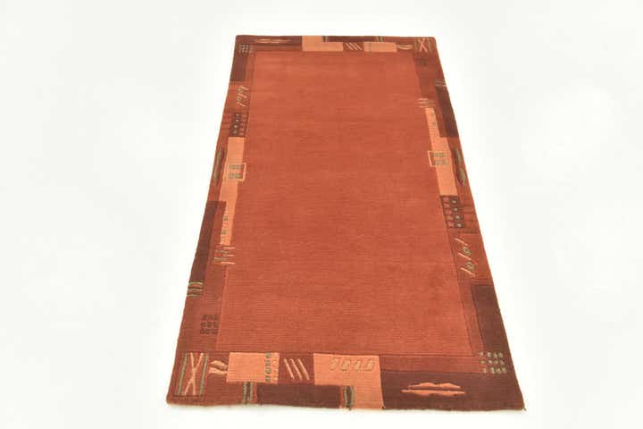 2' 4 x 4' 6 Hand Knotted Nepal Wool Rug