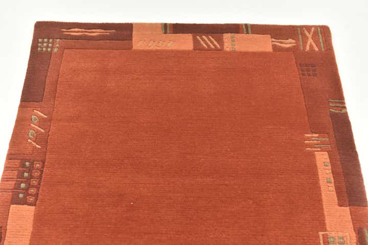 2' 4 x 4' 6 Hand Knotted Nepal Wool Rug