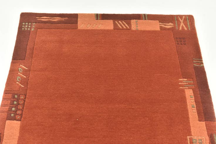 Detail image of 2' 4 x 4' 6 Hand Knotted Nepal Wool Rug