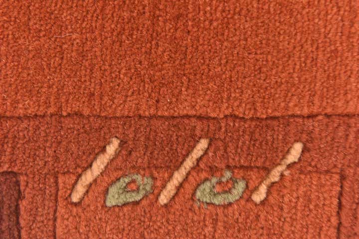 2' 4 x 4' 6 Hand Knotted Nepal Wool Rug