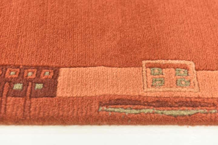 2' 4 x 4' 6 Hand Knotted Nepal Wool Rug