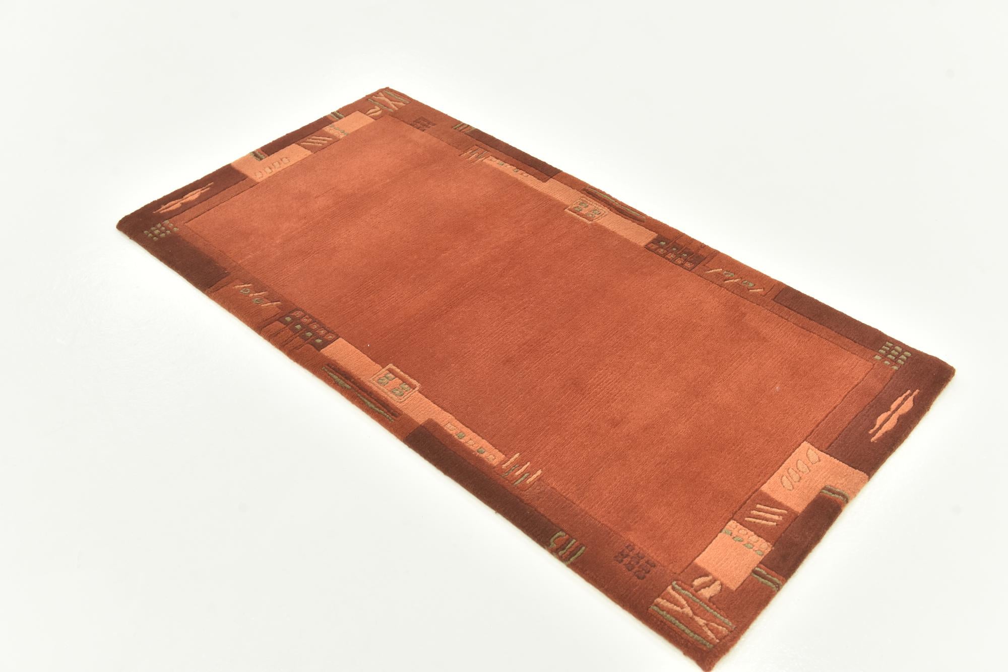 2' 4 x 4' 6 Hand Knotted Nepal Wool Rug