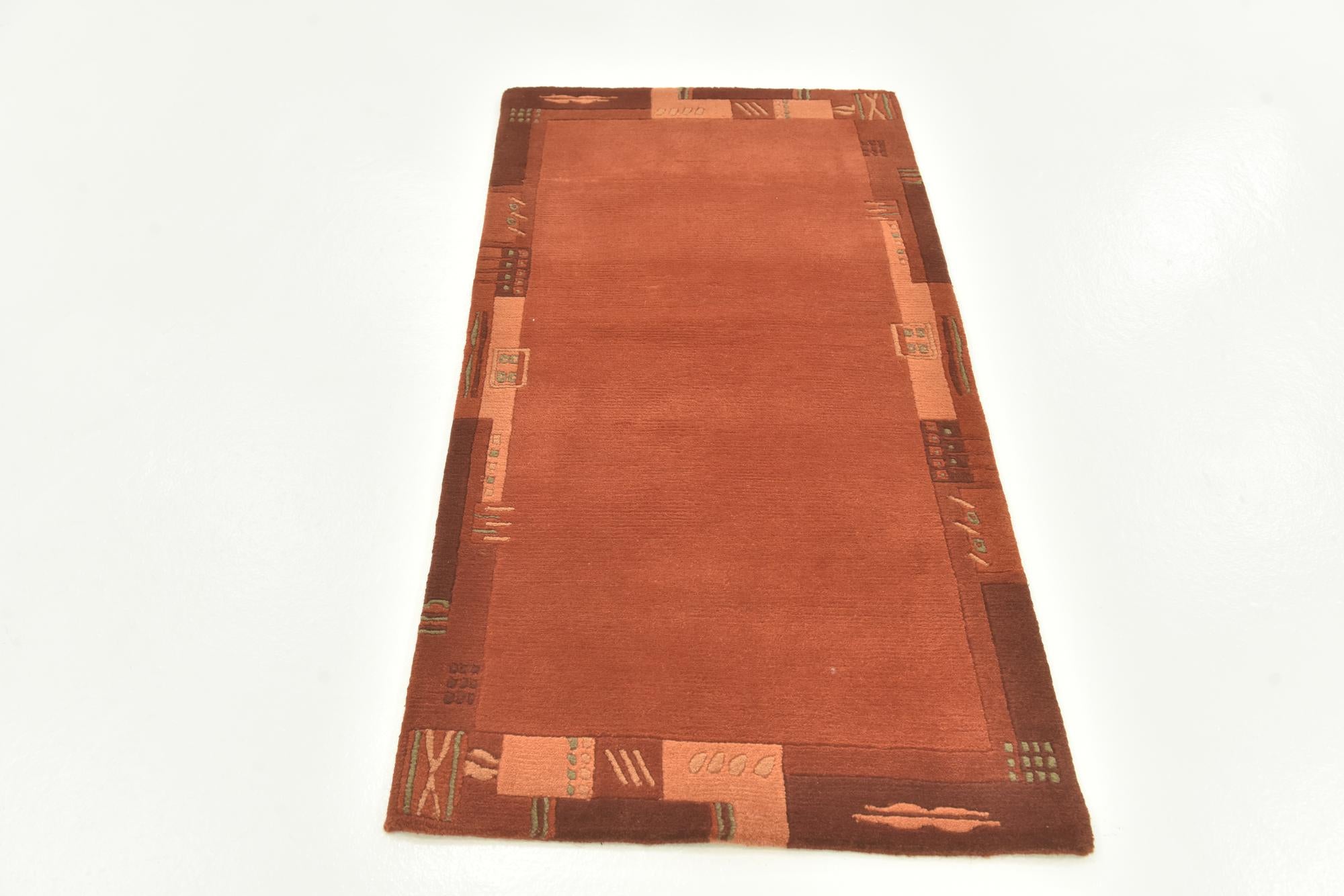 2' 4 x 4' 6 Hand Knotted Nepal Wool Rug
