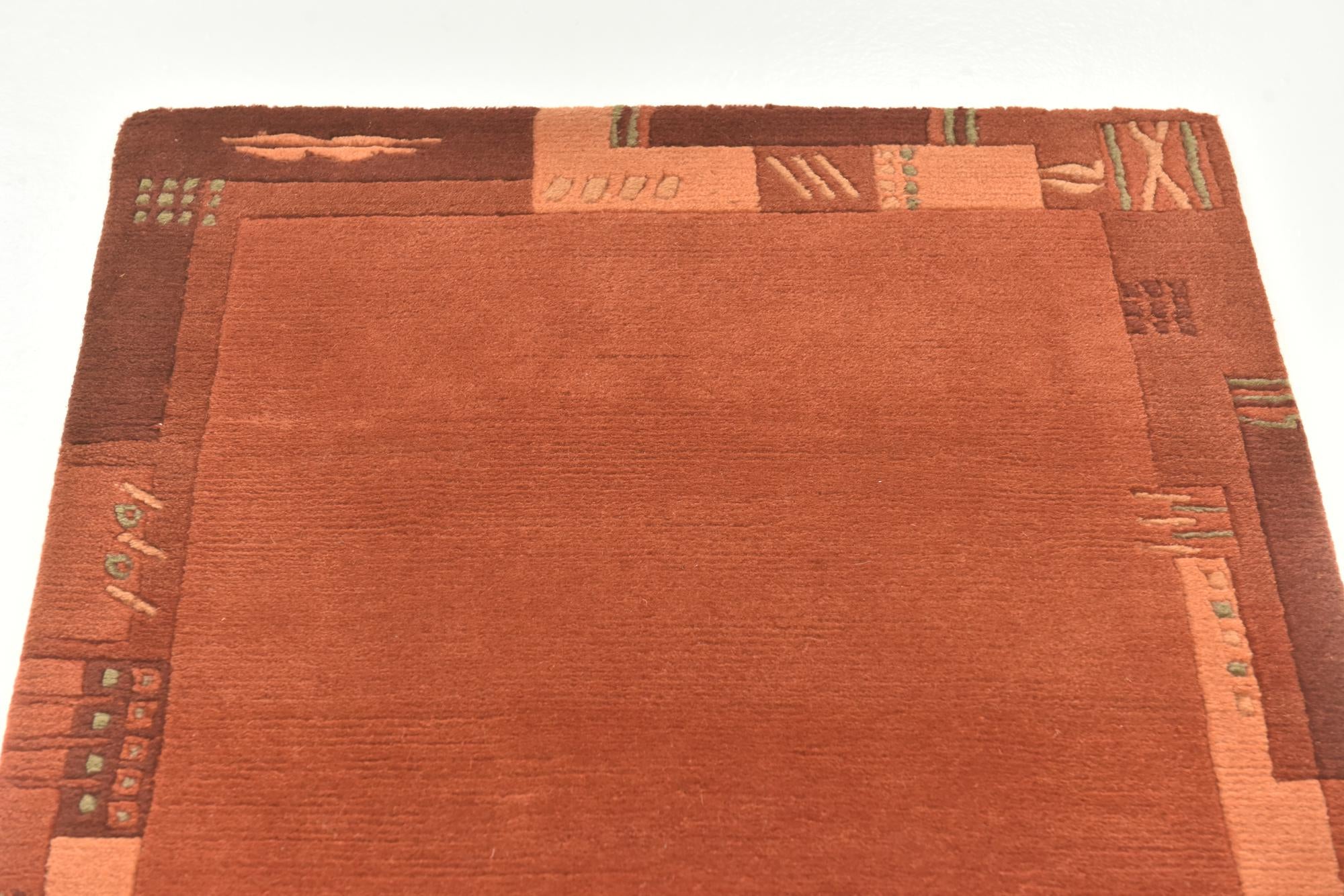 2' 4 x 4' 6 Hand Knotted Nepal Wool Rug