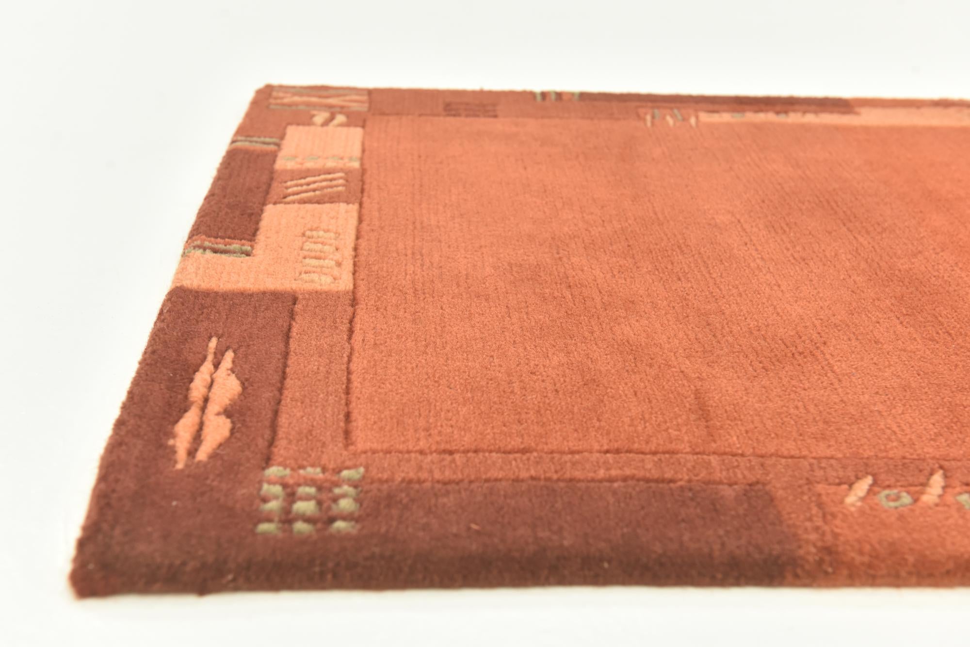 2' 4 x 4' 6 Hand Knotted Nepal Wool Rug