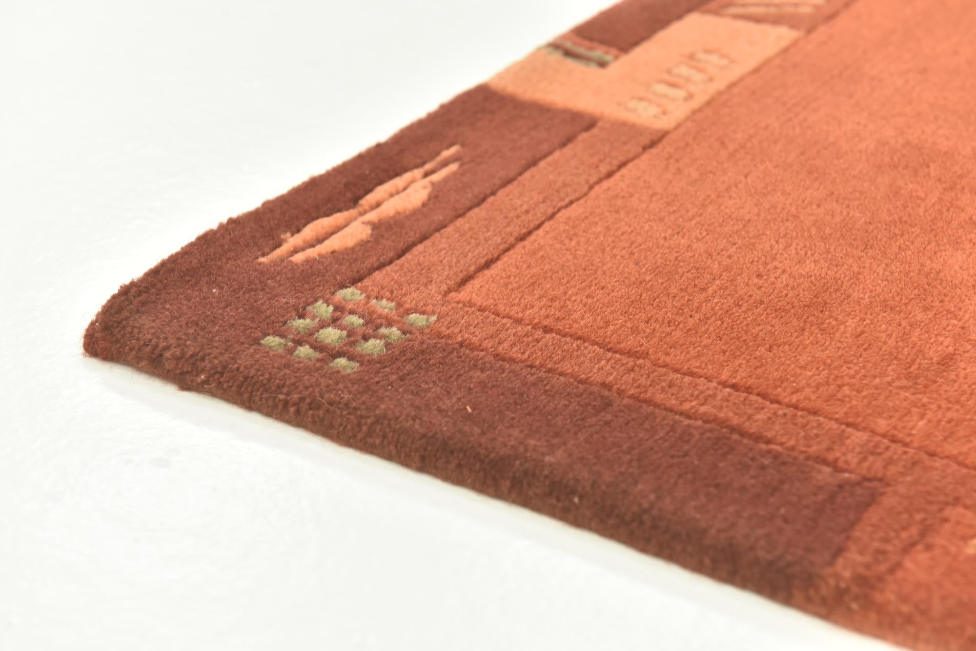 2' 4 x 4' 6 Hand Knotted Nepal Wool Rug