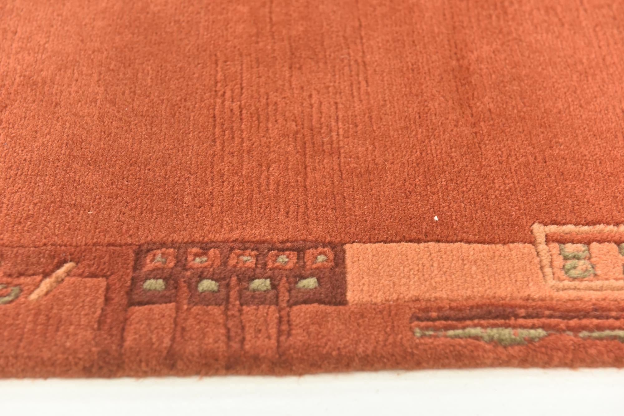 2' 4 x 4' 6 Hand Knotted Nepal Wool Rug