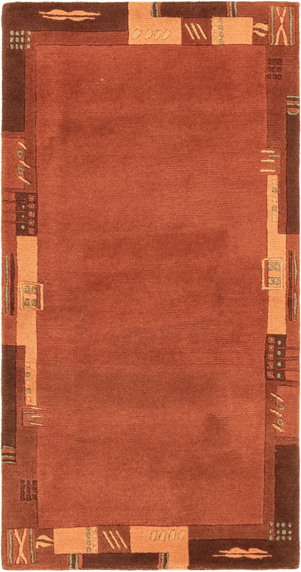 2' 4 x 4' 6 Hand Knotted Nepal Wool Rug
