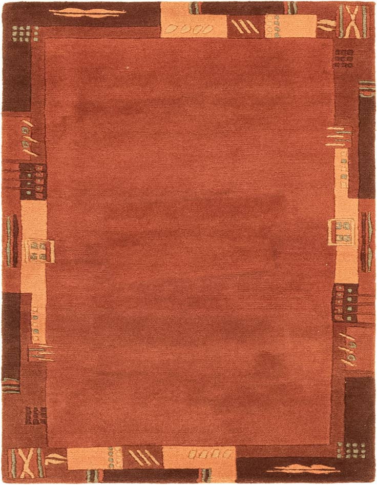 Detail image of 2' 4 x 4' 6 Hand Knotted Nepal Wool Rug