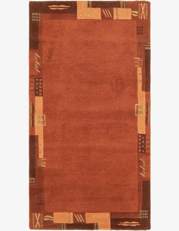 2' 4 x 4' 6 Hand Knotted Nepal Wool Rug