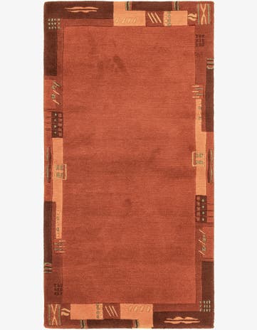 2' 4 x 4' 7 Hand Knotted Nepal Wool Rug