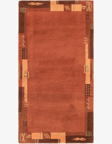 2' 4 x 4' 6 Hand Knotted Nepal Wool Rug