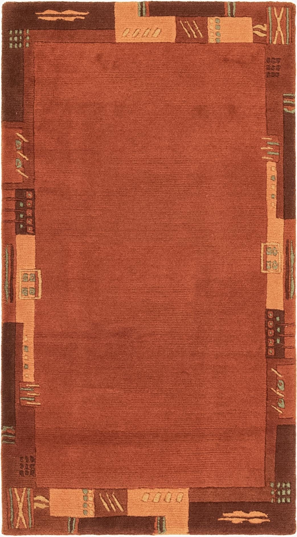 2' 4 x 4' 5  Hand Knotted Nepal Wool Rug