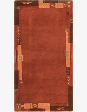 2' 4 x 4' 6 Hand Knotted Nepal Wool Rug