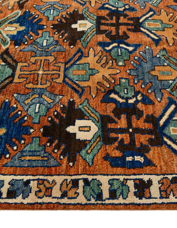 165cm x 215cm anudado a mano Oushak Alfombra Lana