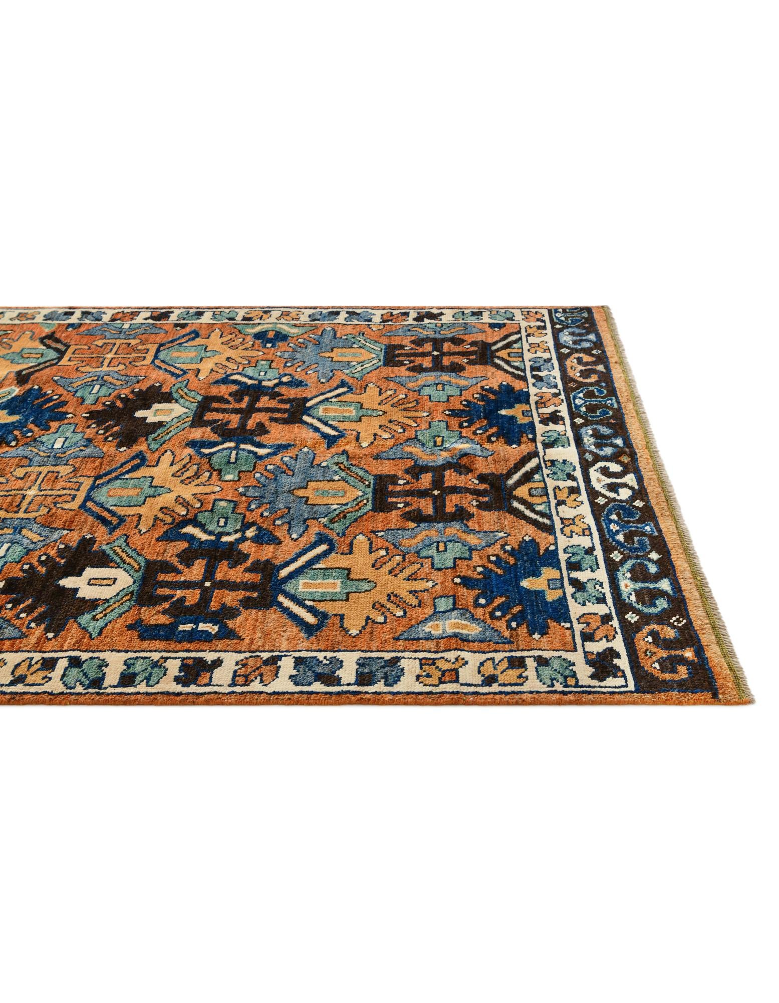 165cm x 215cm anudado a mano Oushak Alfombra Lana