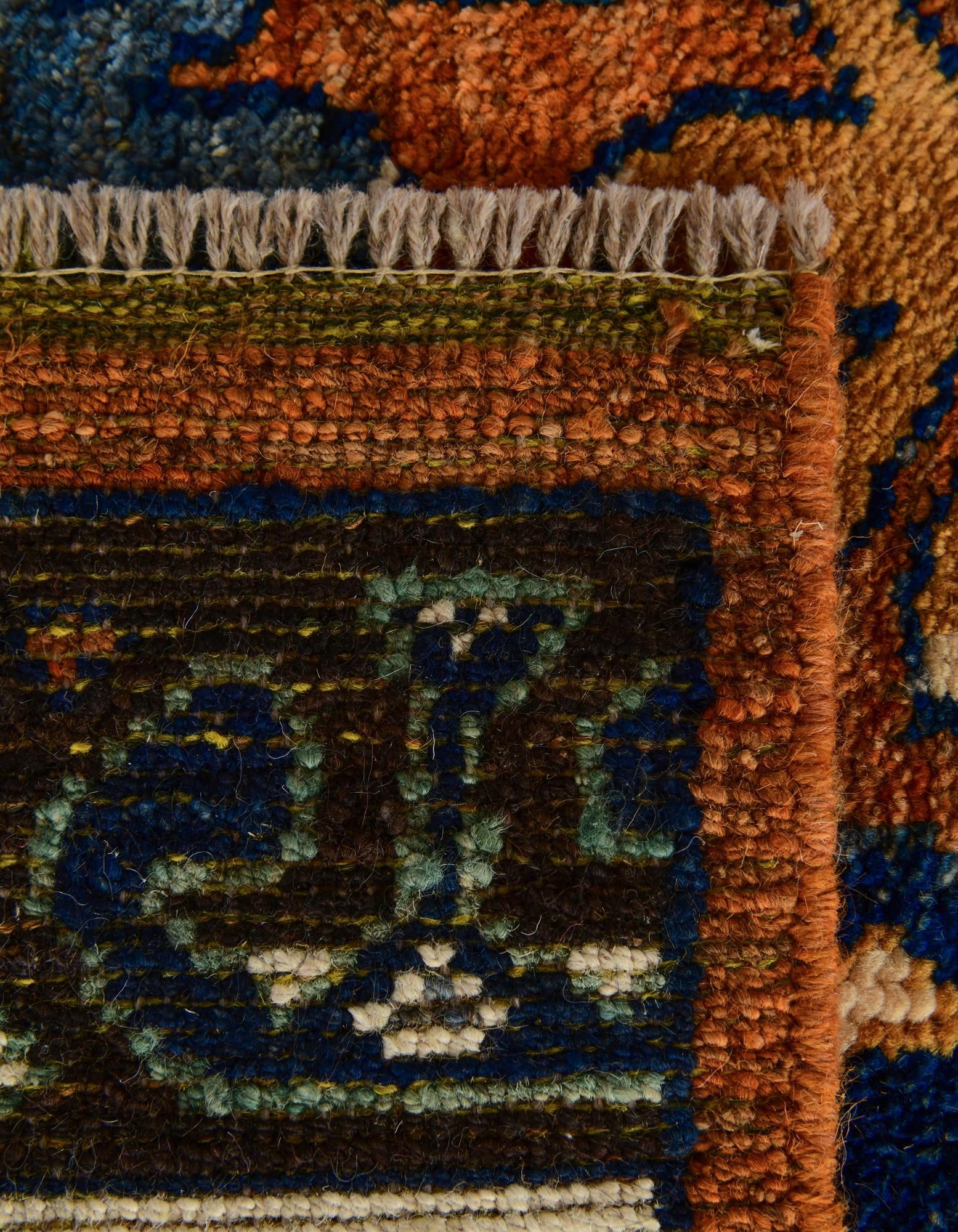 165cm x 215cm anudado a mano Oushak Alfombra Lana