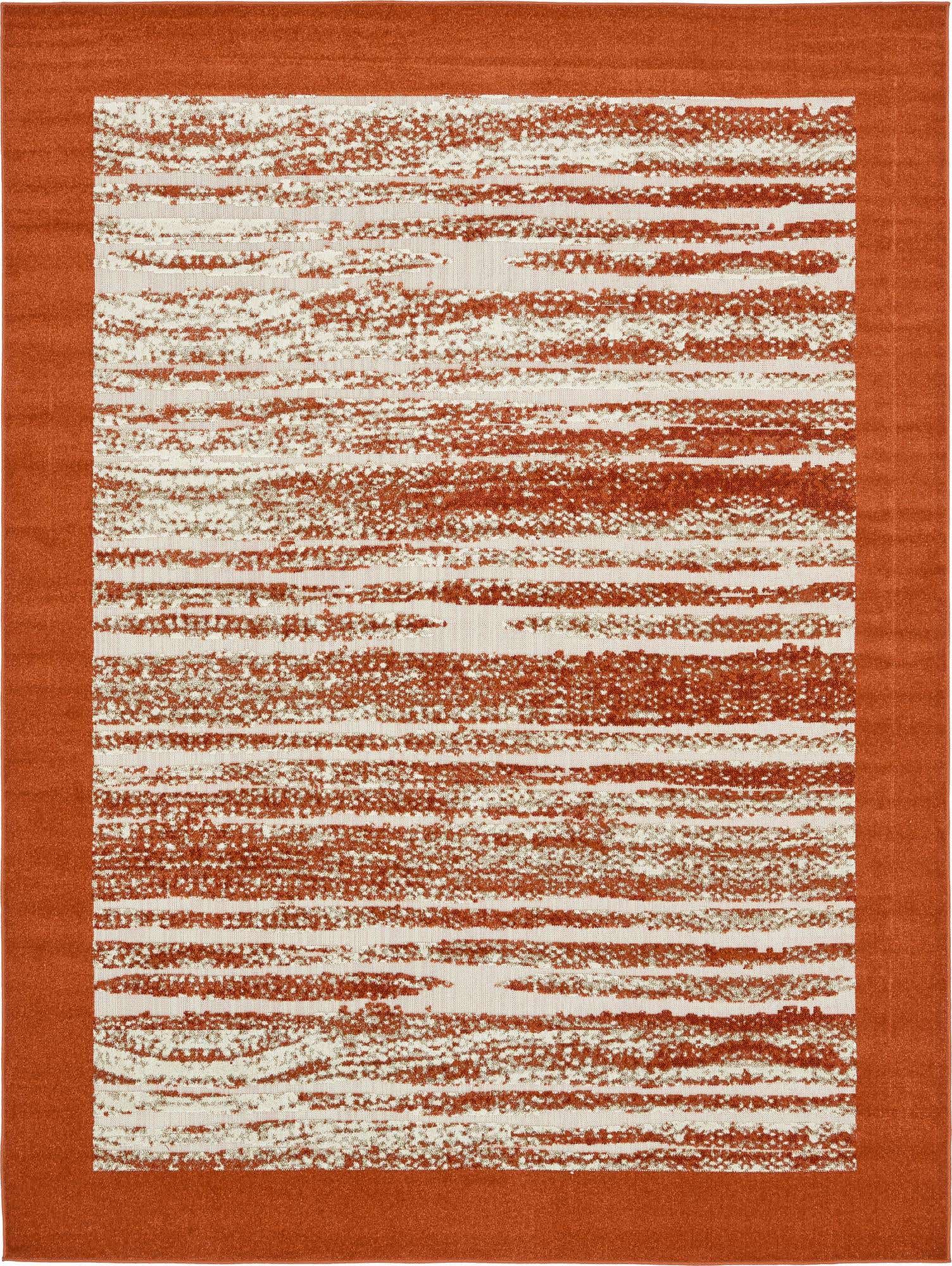 9' x 12' 2 Easy-Clean Border Indoor / Outdoor Rug
