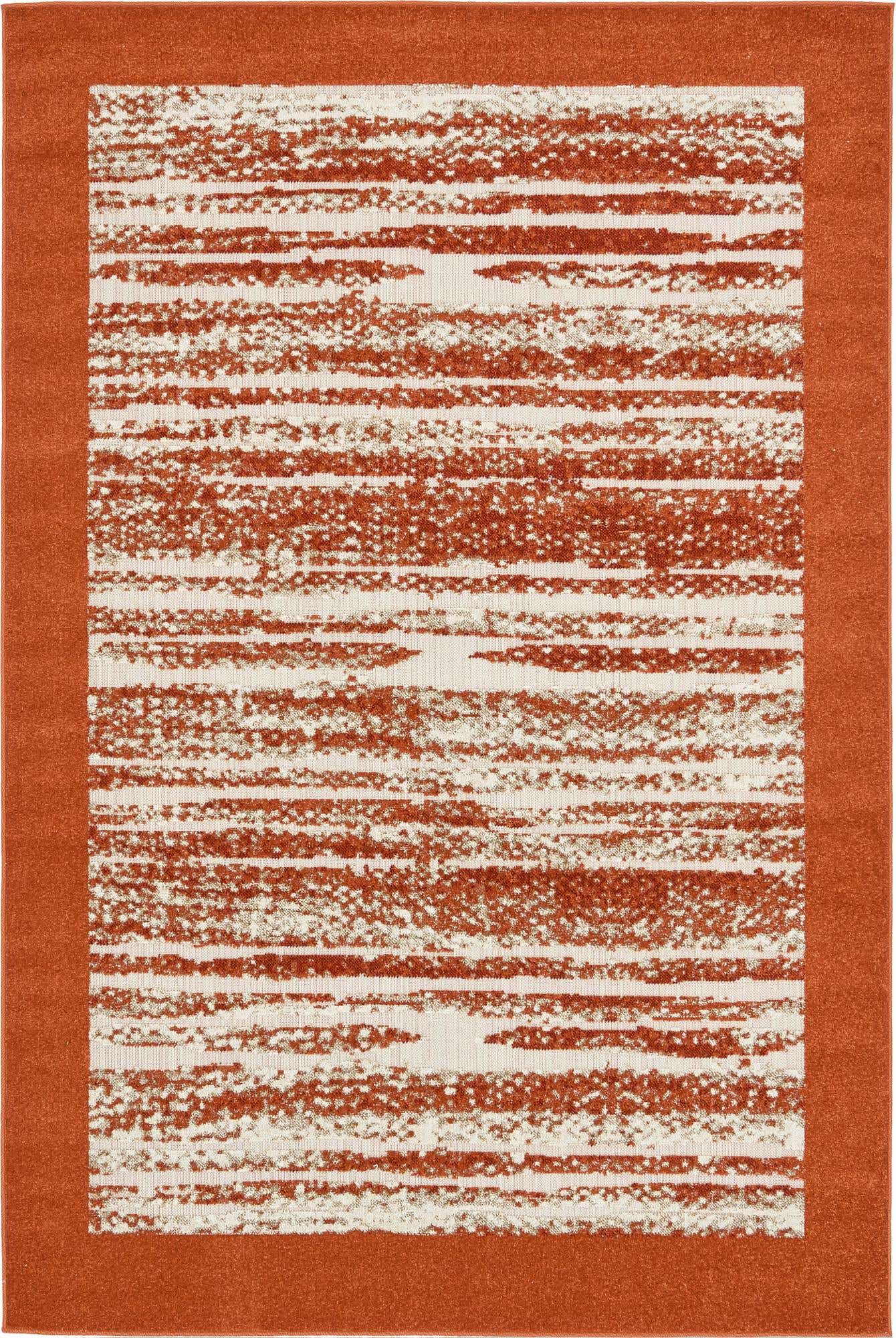 6' x 9' Easy-Clean Border Indoor / Outdoor Rug