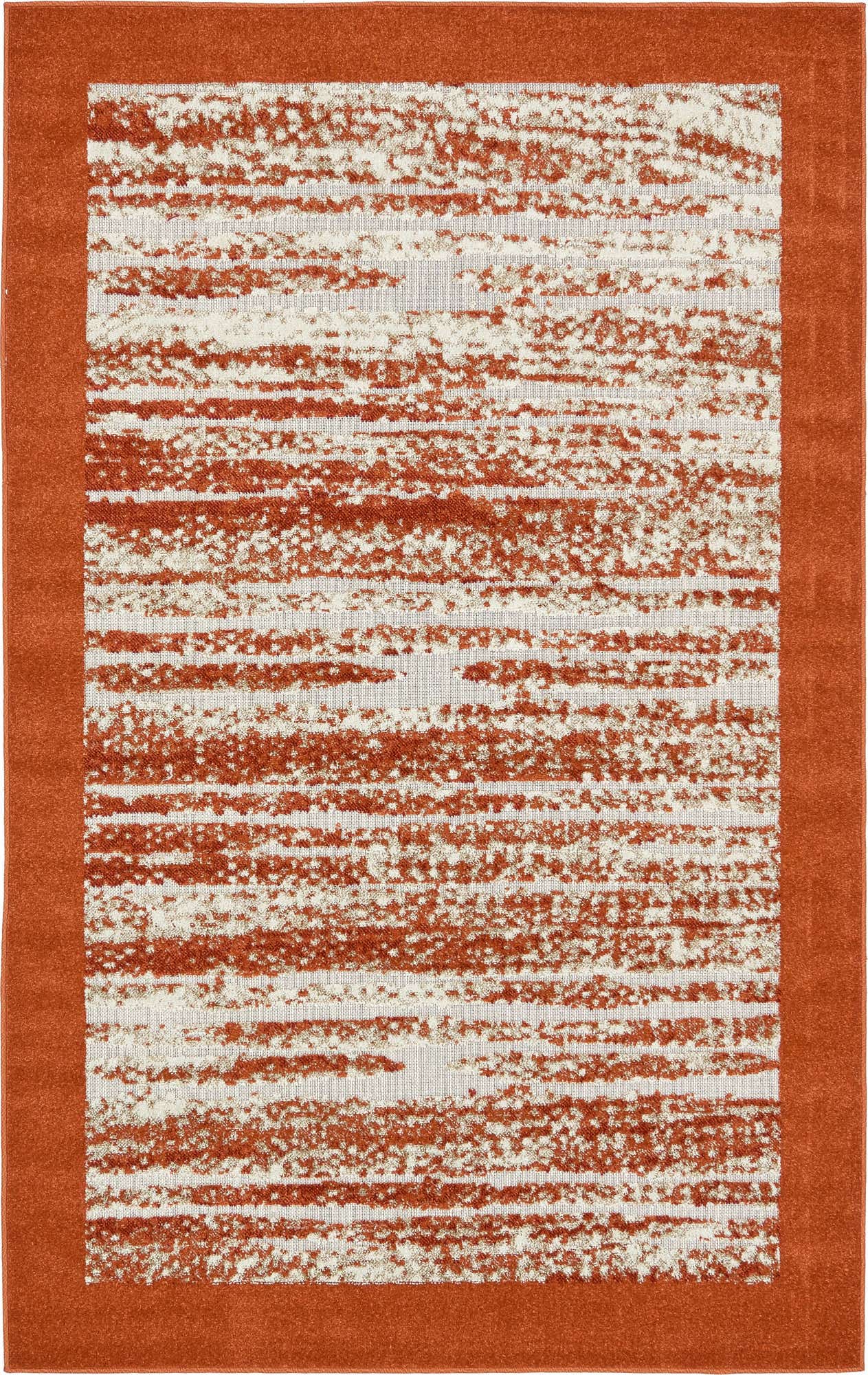 5' x 8' Easy-Clean Border Indoor / Outdoor Rug