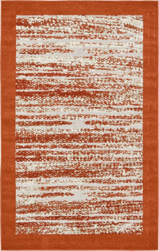 5' x 8' Easy-Clean Border Indoor / Outdoor Rug