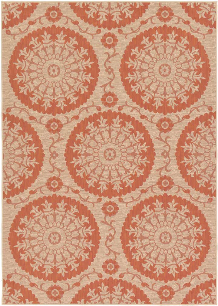 7' x 10' Easy-Clean Botanical Indoor / Outdoor Rug
