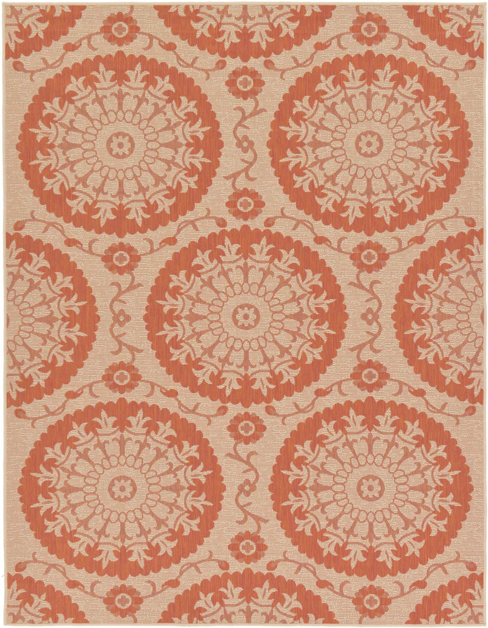 7' x 10' Easy-Clean Botanical Indoor / Outdoor Rug