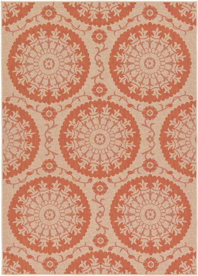 Detail image of 7' x 10' Easy-Clean Botanical Indoor / Outdoor Rug
