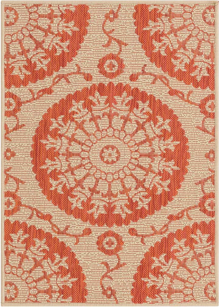 2' 2 x 3' Easy-Clean Botanical Indoor / Outdoor Rug