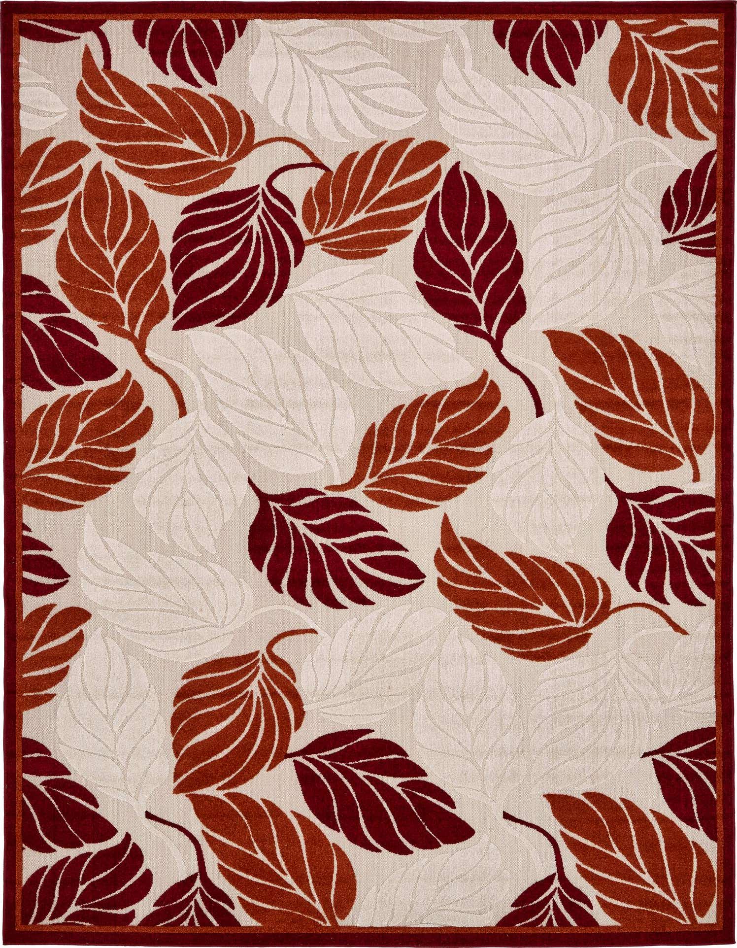 9' x 12' 2 Easy-Clean Botanical Indoor / Outdoor Rug