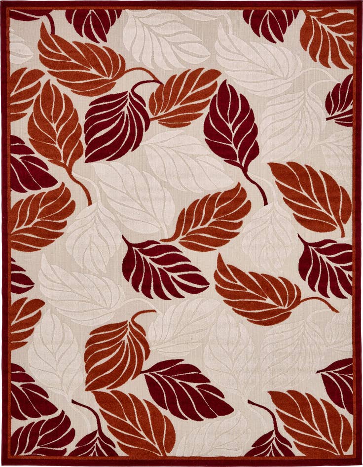Detail image of 9' x 12' 2 Easy-Clean Botanical Indoor / Outdoor Rug