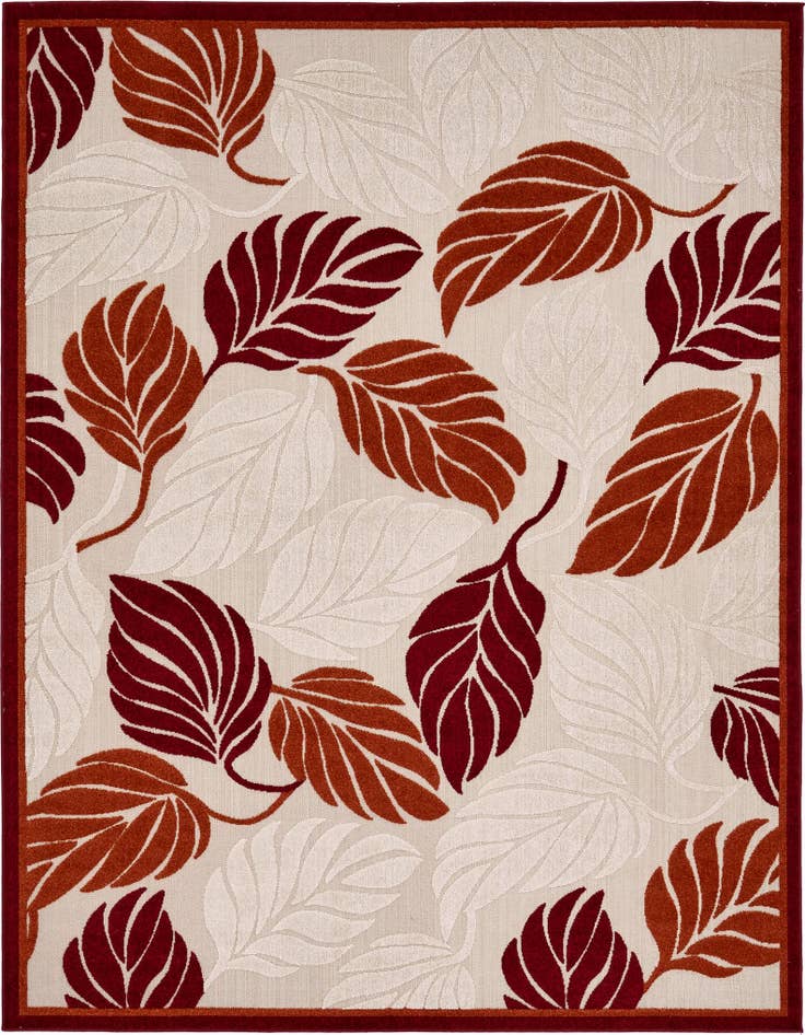 Detail image of 8' x 10' Easy-Clean Botanical Indoor / Outdoor Rug