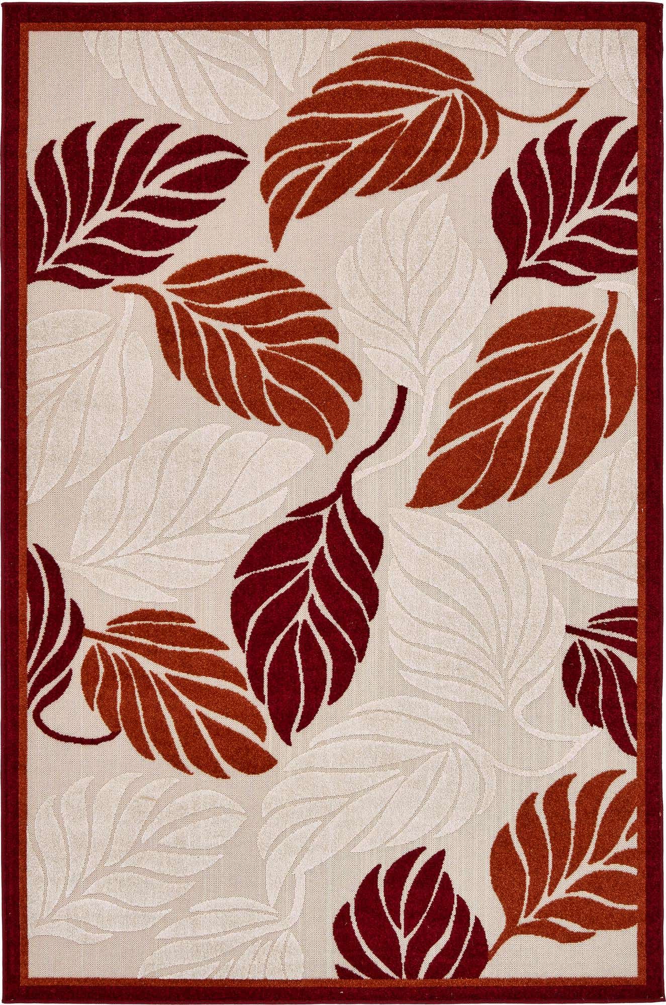 6' x 9' Easy-Clean Botanical Indoor / Outdoor Rug