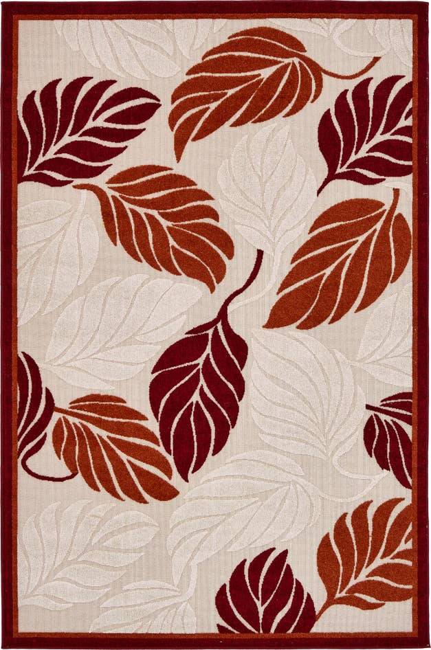 Detail image of 6' x 9' Easy-Clean Botanical Indoor / Outdoor Rug