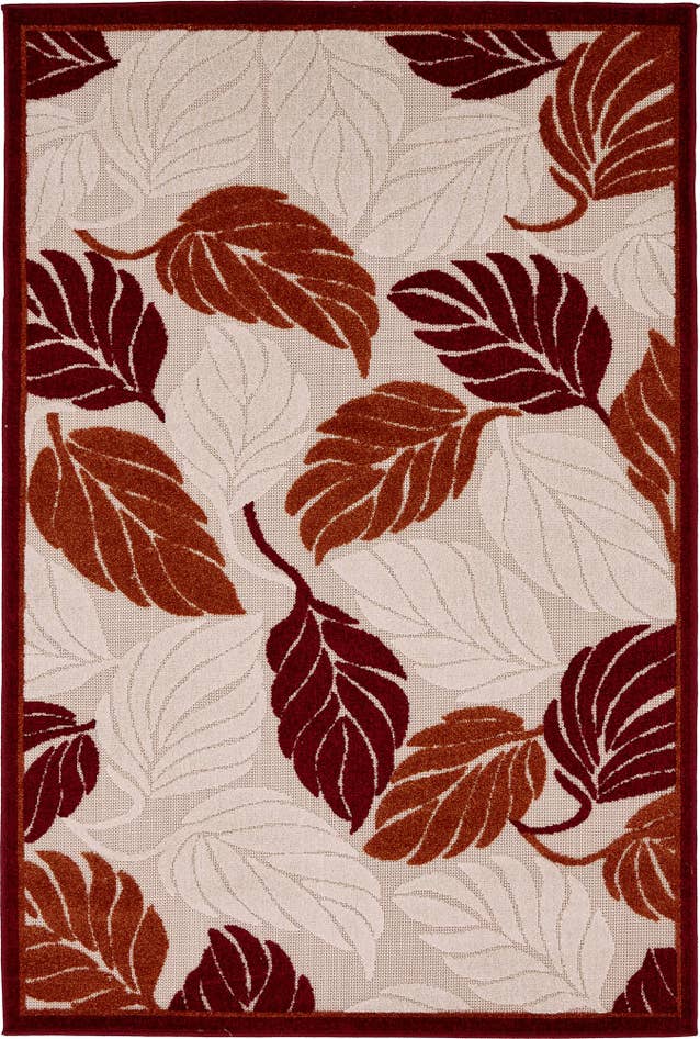 Detail image of 4' x 6' Easy-Clean Botanical Indoor / Outdoor Rug