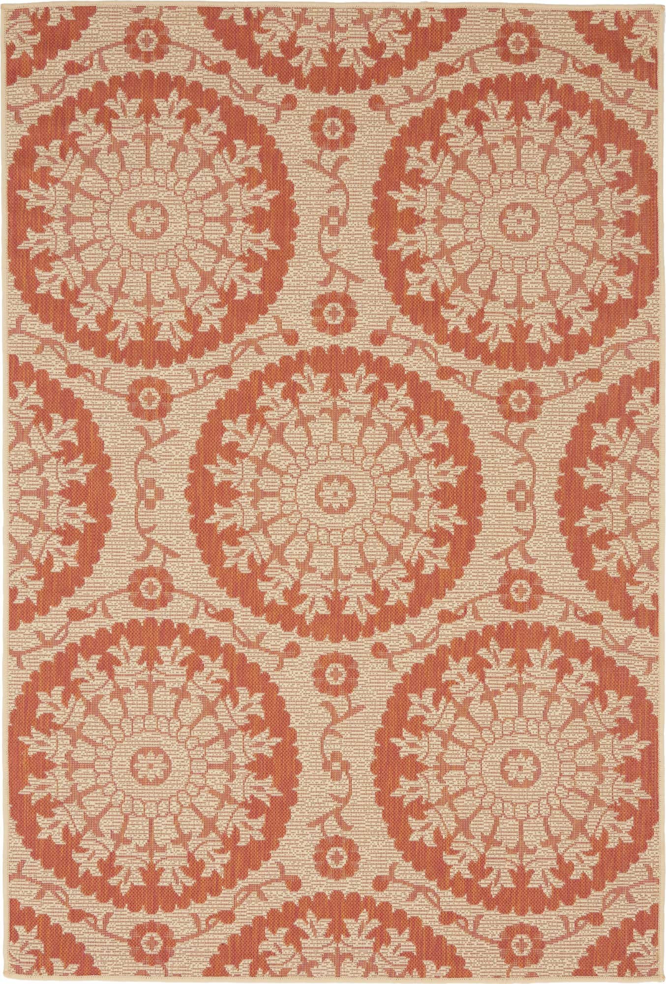 4' x 6' Easy-Clean Botanical Indoor / Outdoor Rug