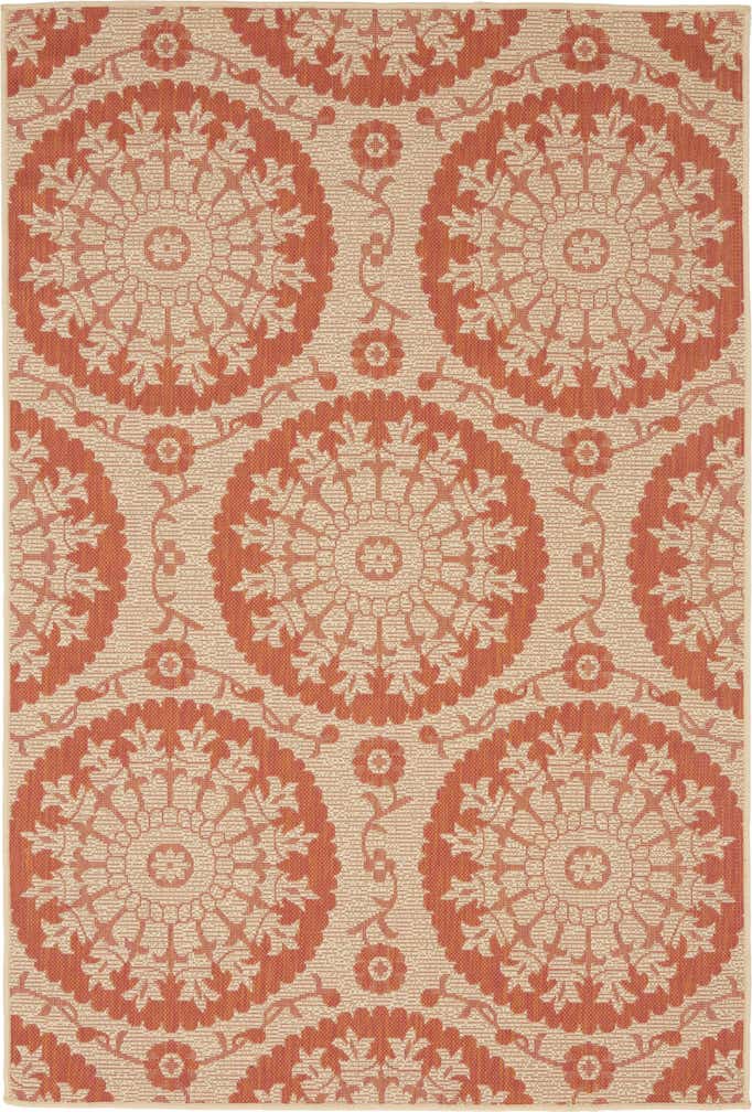 4' x 6' Easy-Clean Botanical Indoor / Outdoor Rug