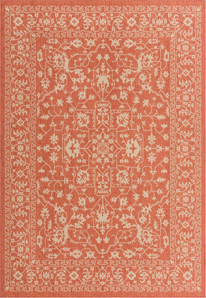 8' x 11' 4 Easy-Clean Botanical Indoor / Outdoor Rug