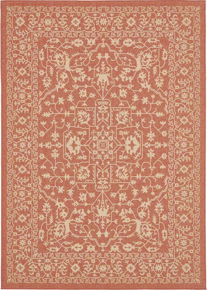 7' x 10' Easy-Clean Botanical Indoor / Outdoor Rug