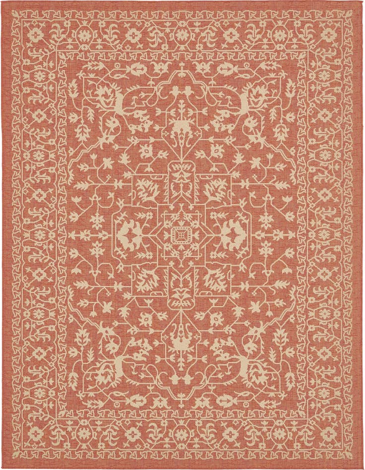 Detail image of 7' x 10' Easy-Clean Botanical Indoor / Outdoor Rug