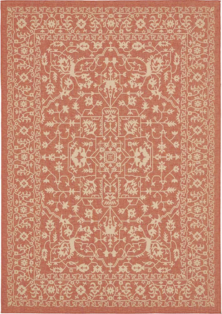 7' x 10' Easy-Clean Botanical Indoor / Outdoor Rug