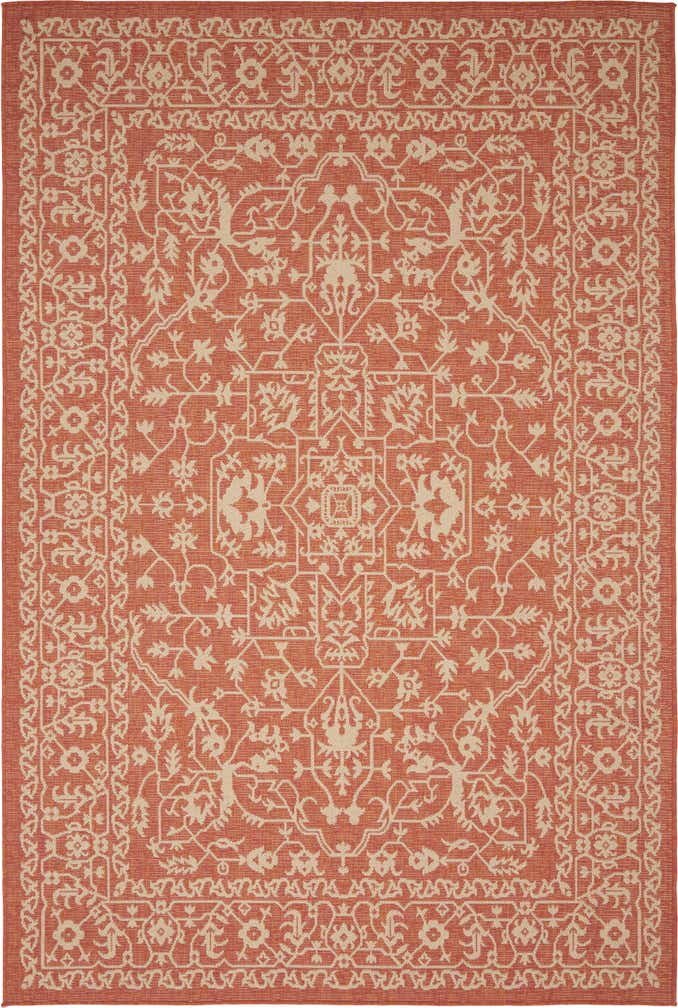 6' x 9' Easy-Clean Botanical Indoor / Outdoor Rug
