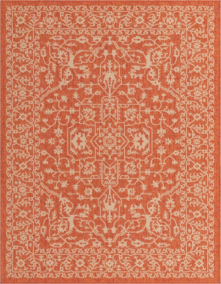 Detail image of 5' x 8' Easy-Clean Botanical Indoor / Outdoor Rug